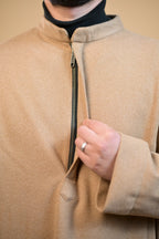 baraqah creme dotted winter pheran for men 