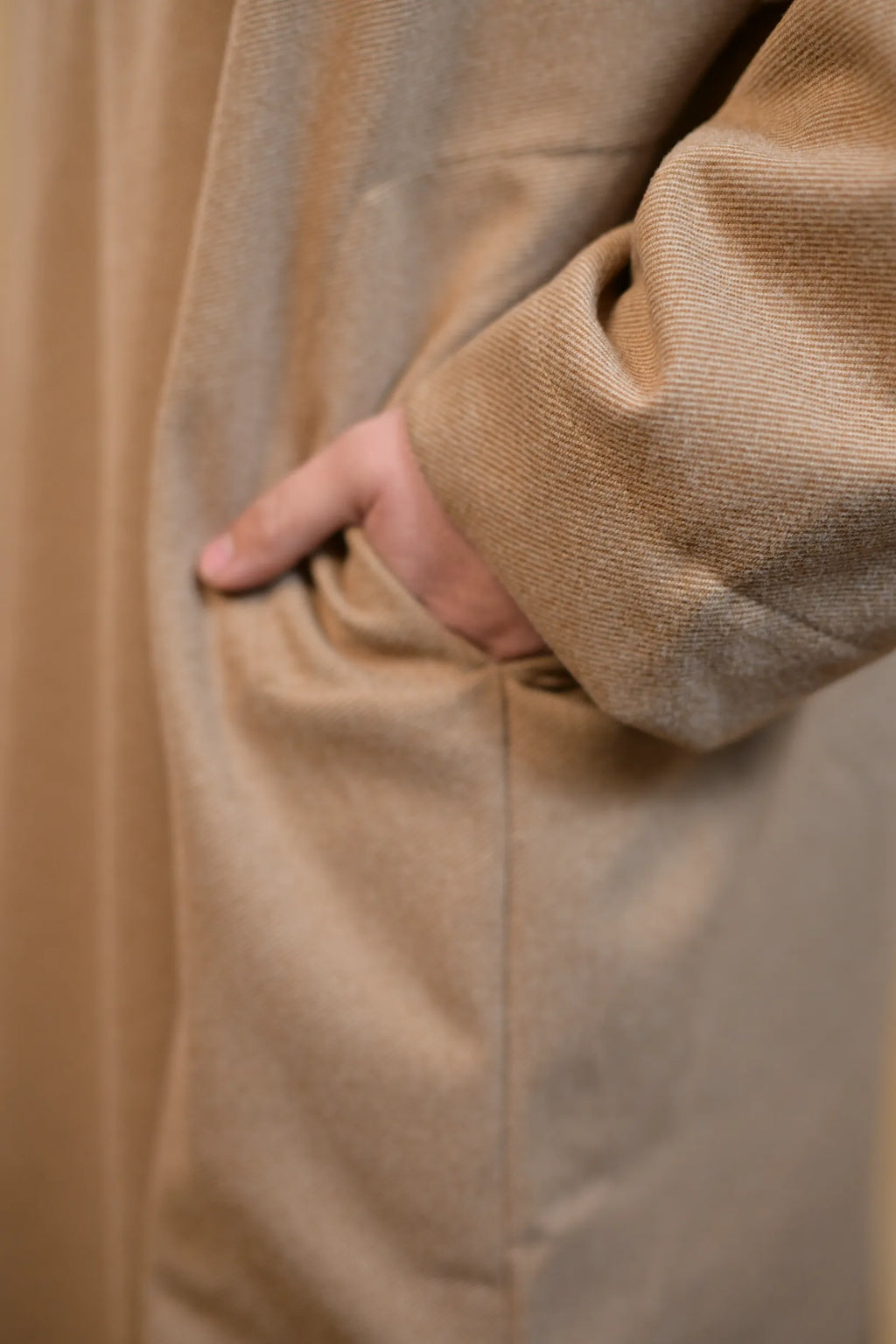 baraqah creme herringbone winter pheran for men 