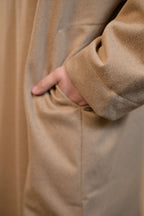 baraqah creme herringbone winter pheran for men 