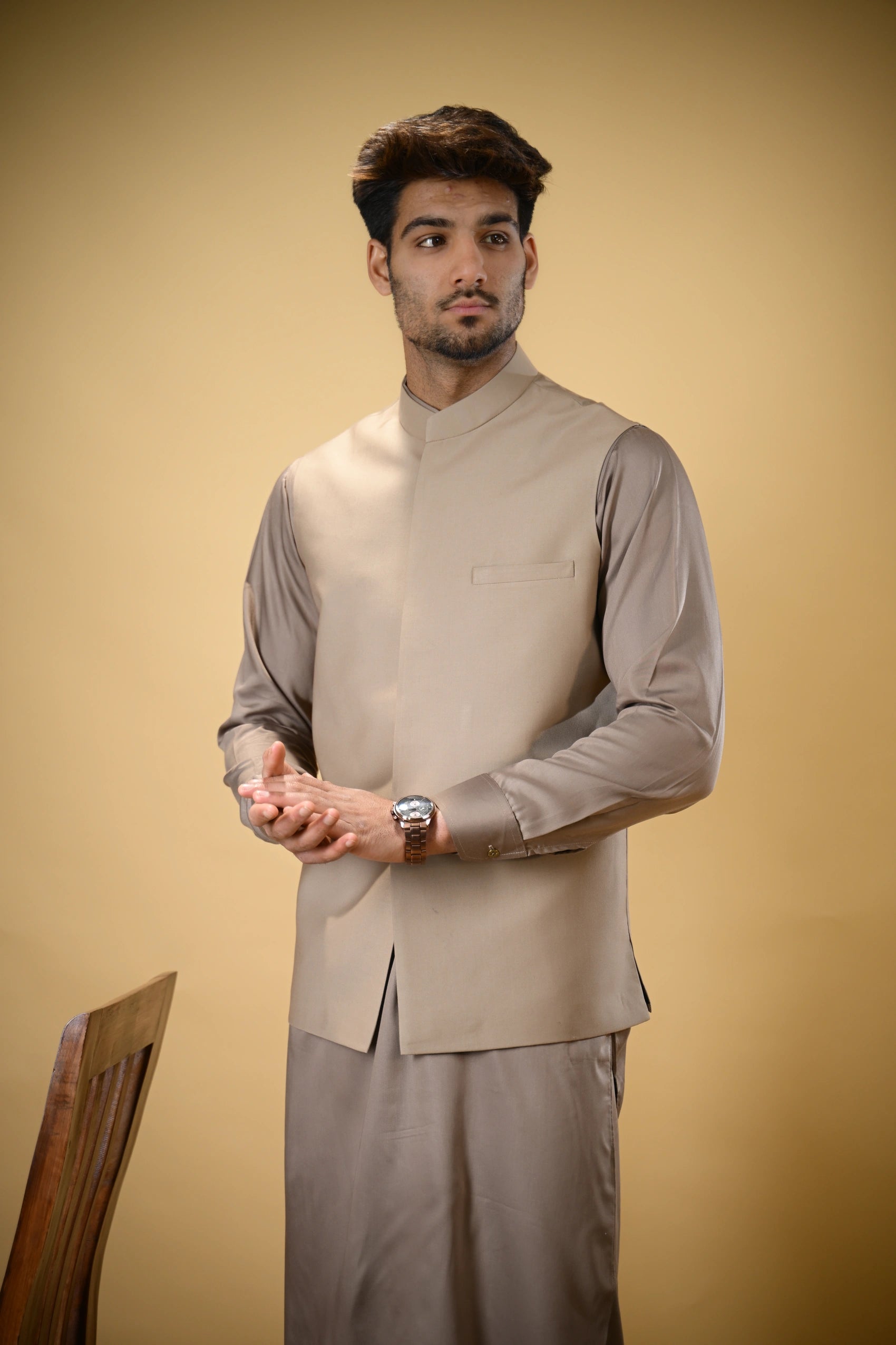Creme Bandgala Waistcoat