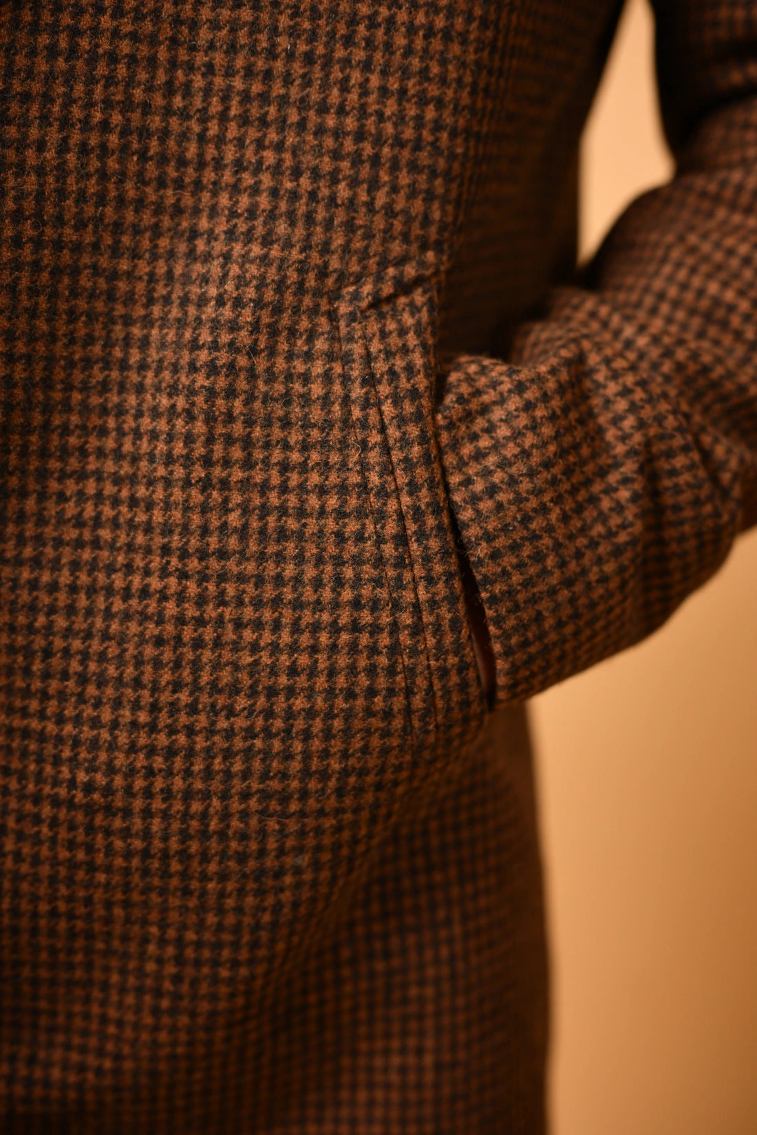 baraqah Coffee Brown winter overcoat for men