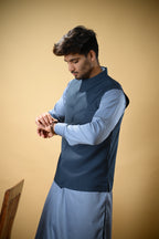 Dark Blue Bandgala Waistcoat