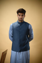 Dark Blue Bandgala Waistcoat