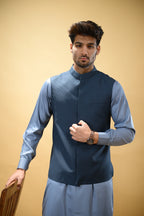 Dark Blue Bandgala Waistcoat