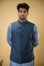 Dark Blue Bandgala Waistcoat
