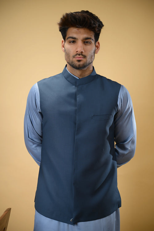 Dark Blue Bandgala Waistcoat