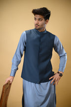Dark Blue Bandgala Waistcoat
