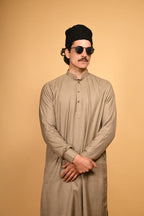 fawn  jackan winter kameez shalwaar for men