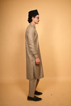 fawn  jackan winter kameez shalwaar for men