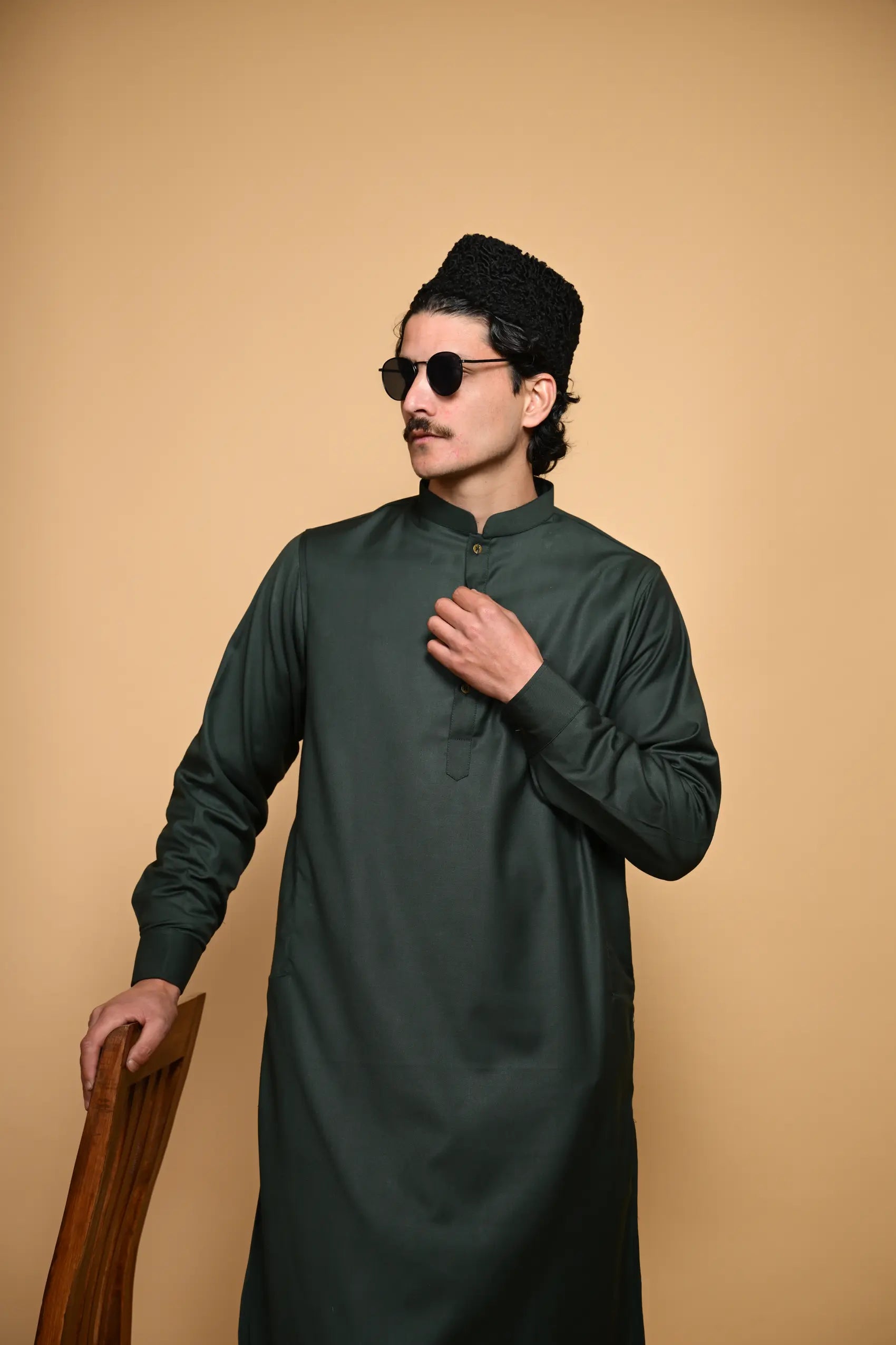 fir green tamtadu kameez shalwar for men 