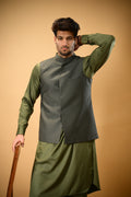 Forest Green Bandgala Waistcoat
