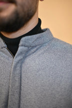 baraqah grey dotted winter pheran for men 