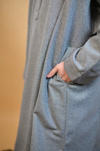 baraqah grey herringbone winter pheran for men 