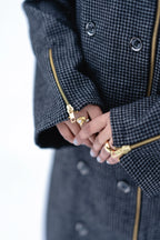 baraqah grey houndstooth winter abaya for women 