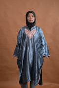 baraqah female silk grey kashmiri traditional pheran for women