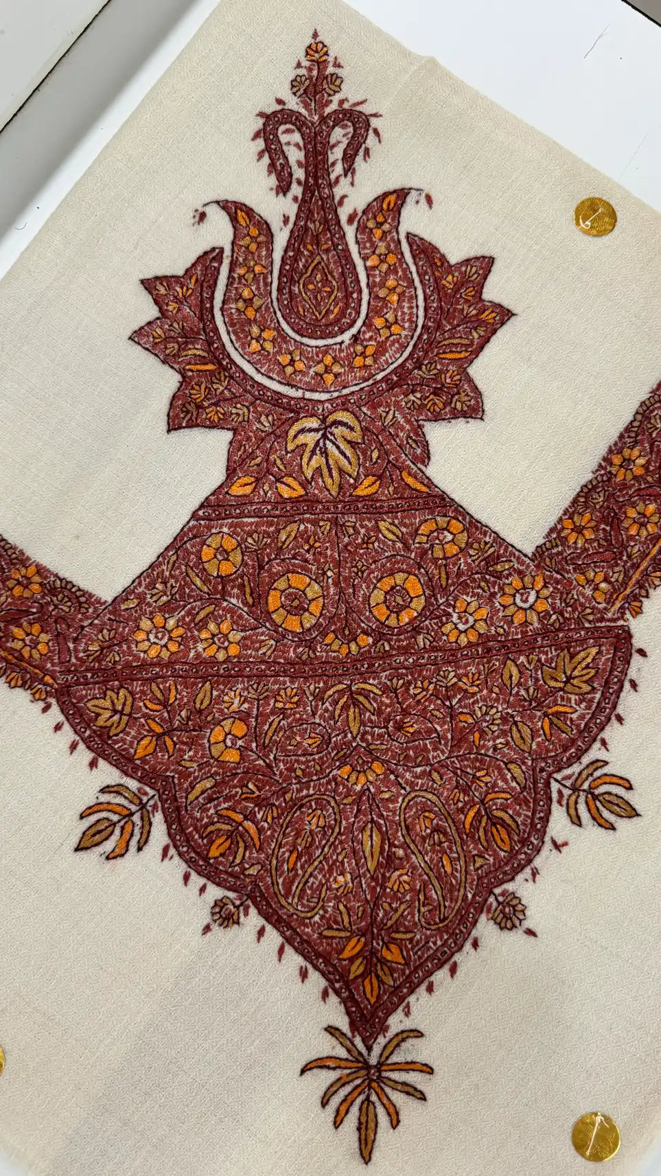 baraqah hand embroided pure pashmina shawl for women 