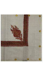 baraqah hand embroided pure pashmina shawl for women 