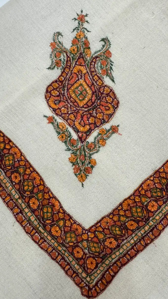 baraqah hand embroided pure pashmina shawl for women 