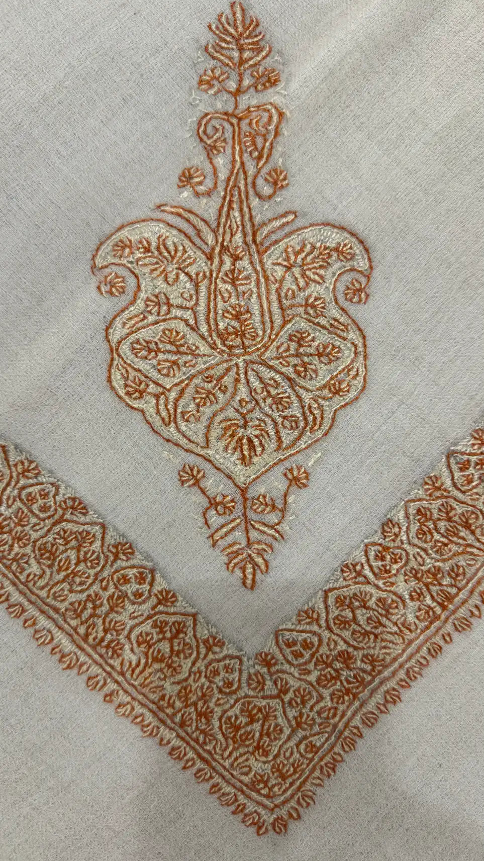 baraqah hand embroided pure pashmina shawl for women 