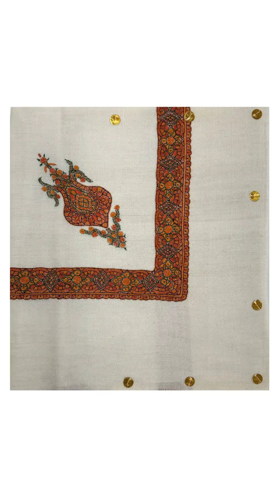 baraqah hand embroided pure pashmina shawl for women 