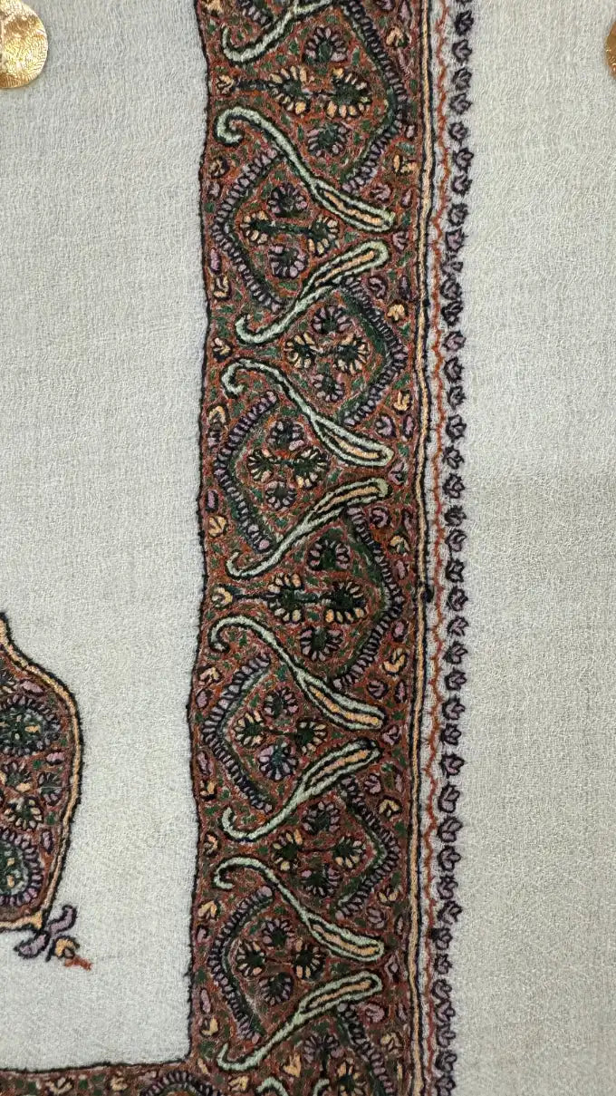 baraqah hand embroided pure pashmina shawl for women 