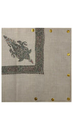 baraqah hand embroided pure pashmina shawl for women 