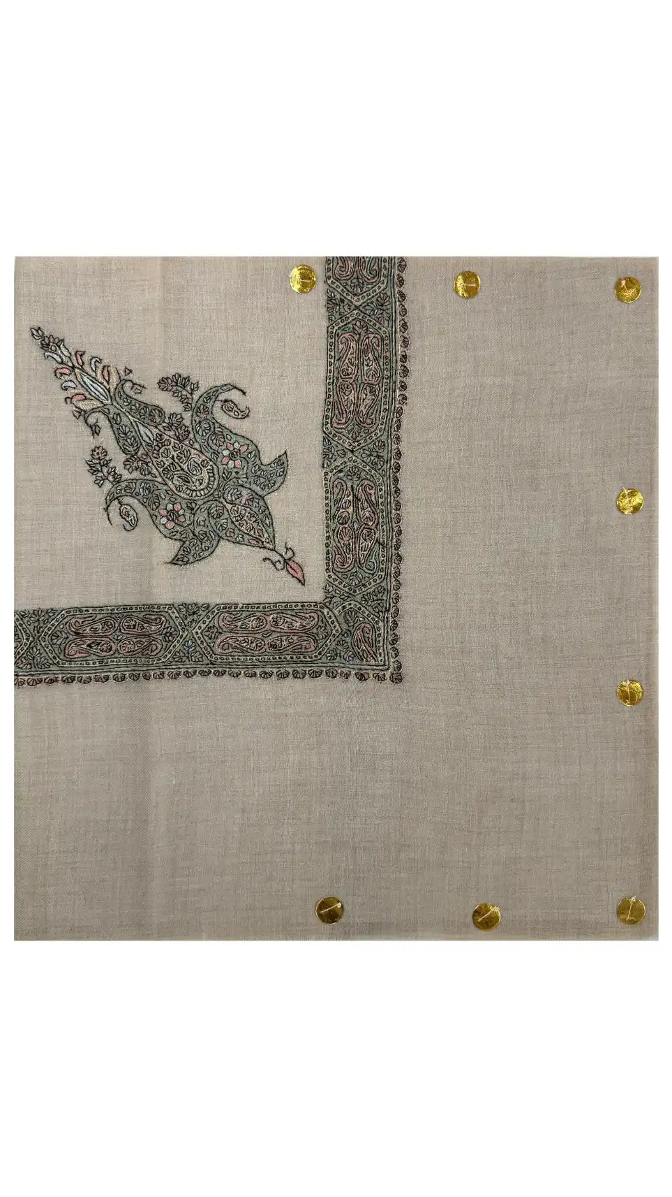 baraqah hand embroided pure pashmina shawl for women 