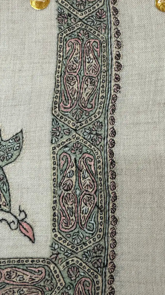 baraqah hand embroided pure pashmina shawl for women 