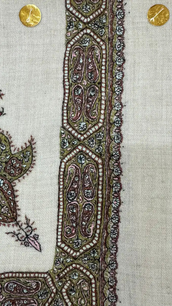 baraqah hand embroided pure pashmina shawl for women 