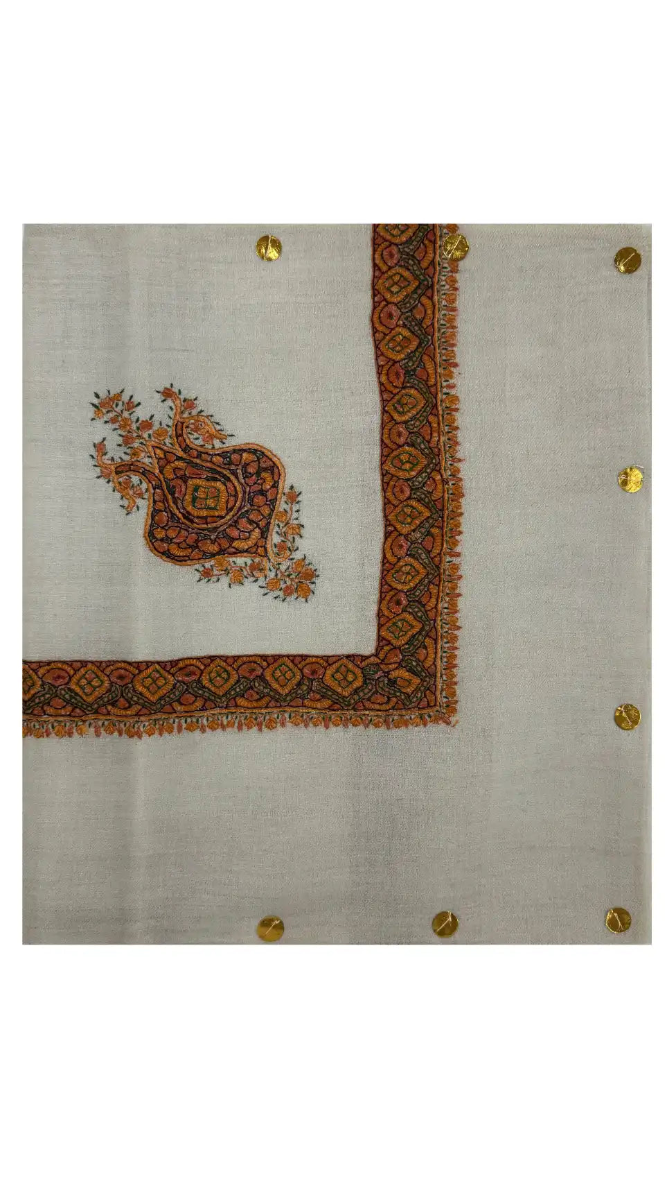 baraqah hand embroided pure pashmina shawl for women 
