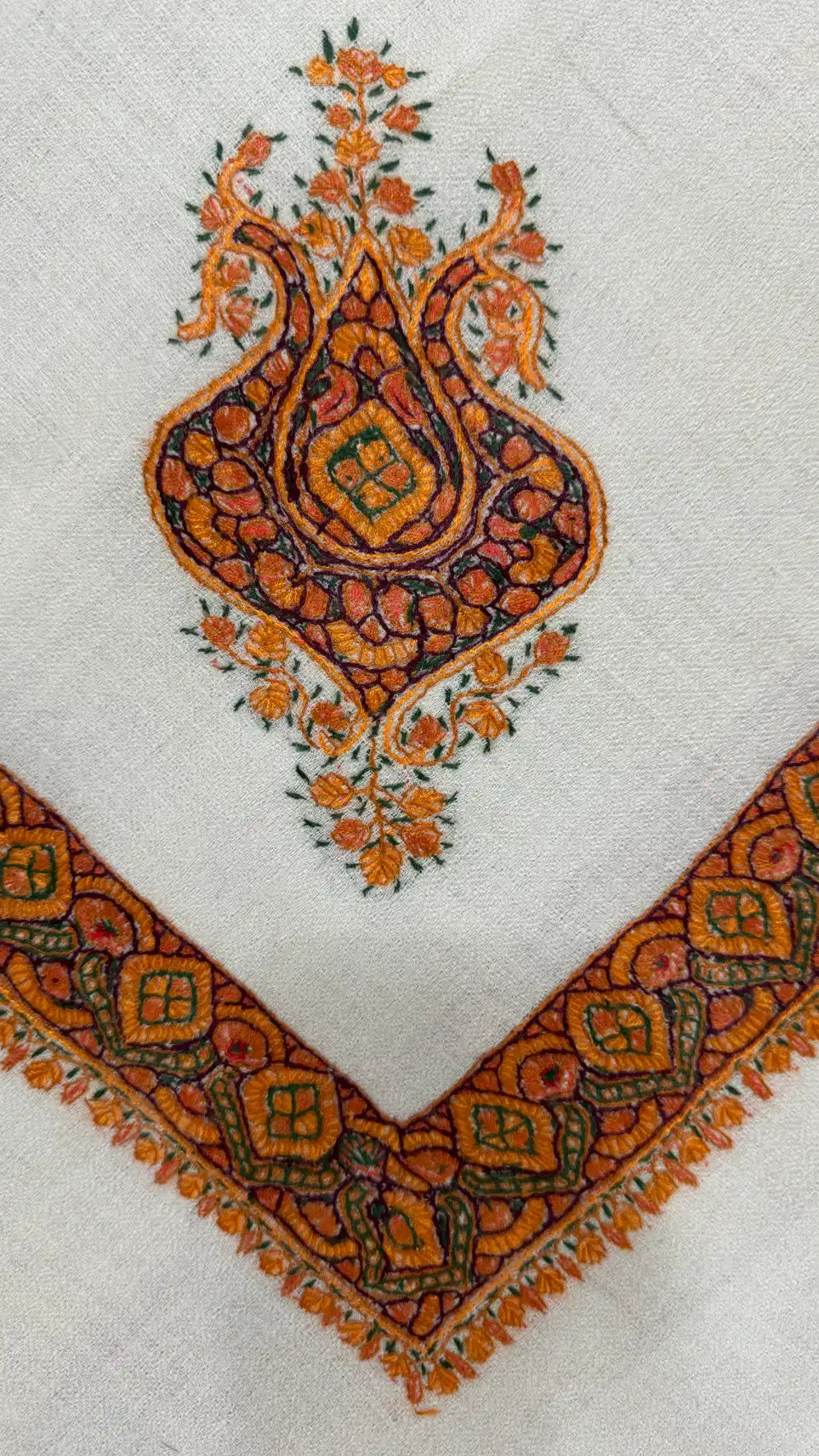 baraqah hand embroided pure pashmina shawl for women 
