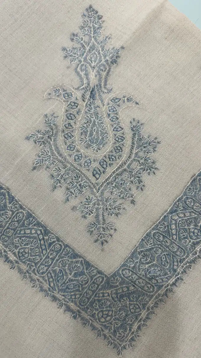 baraqah hand embroided pure pashmina shawl for women 