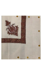 baraqah hand embroided pure pashmina shawl for women 