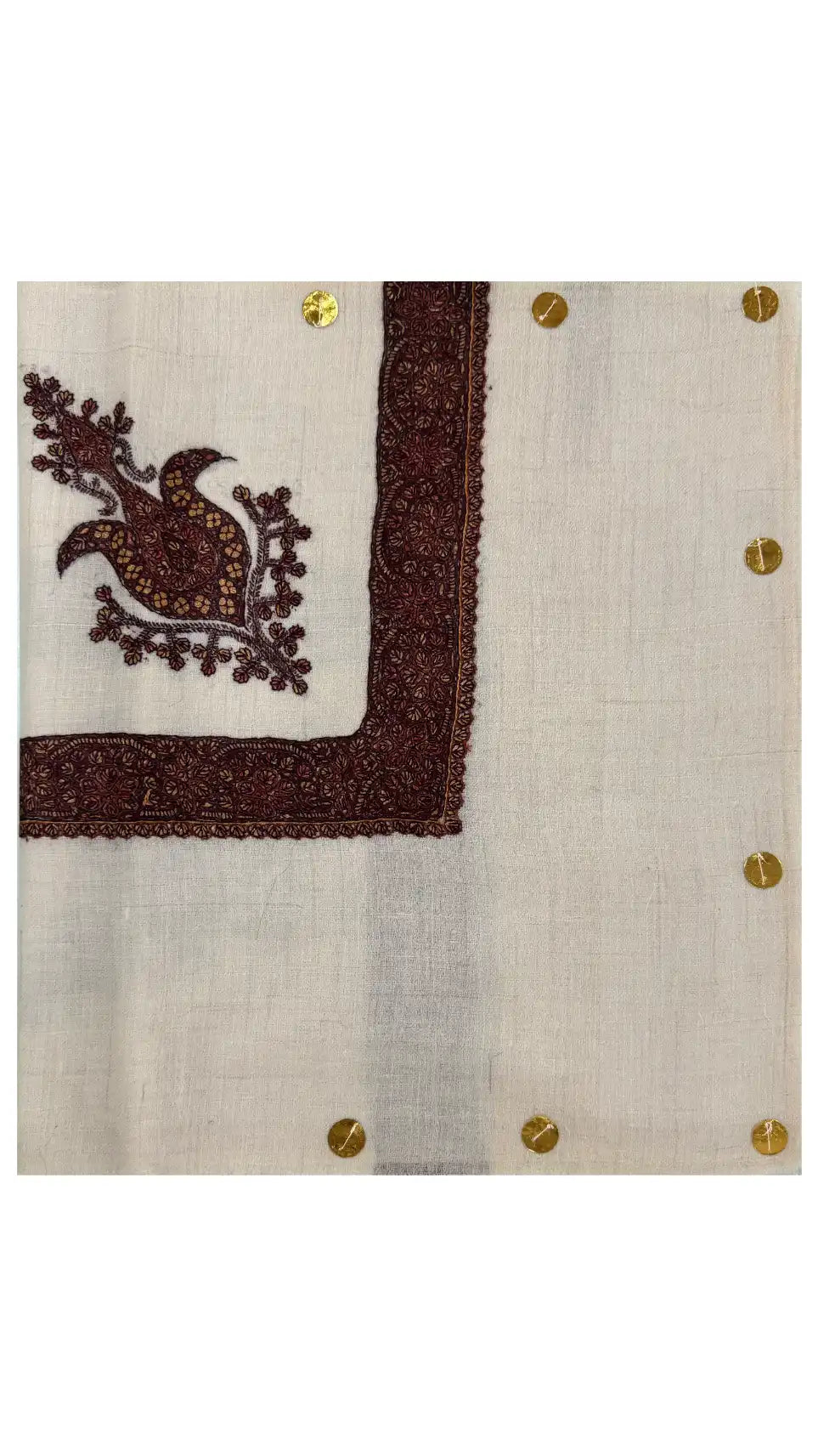 baraqah hand embroided pure pashmina shawl for women 