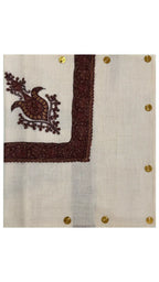 baraqah hand embroided pure pashmina shawl for women 