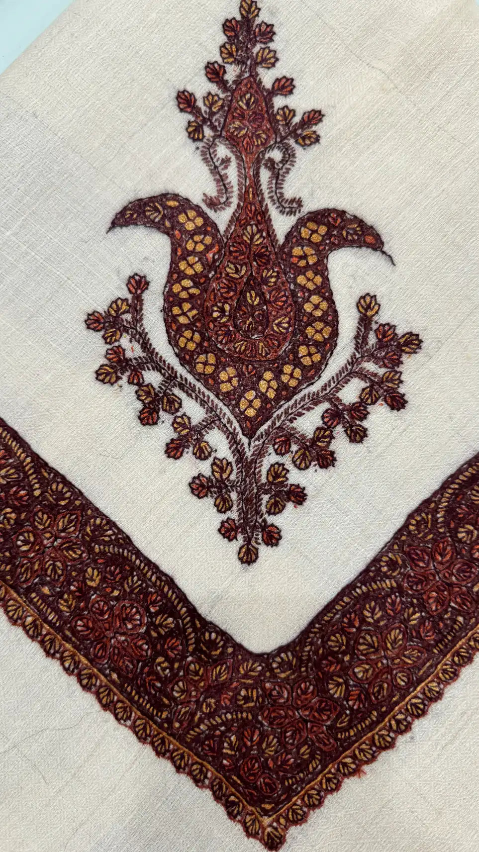 baraqah hand embroided pure pashmina shawl for women 