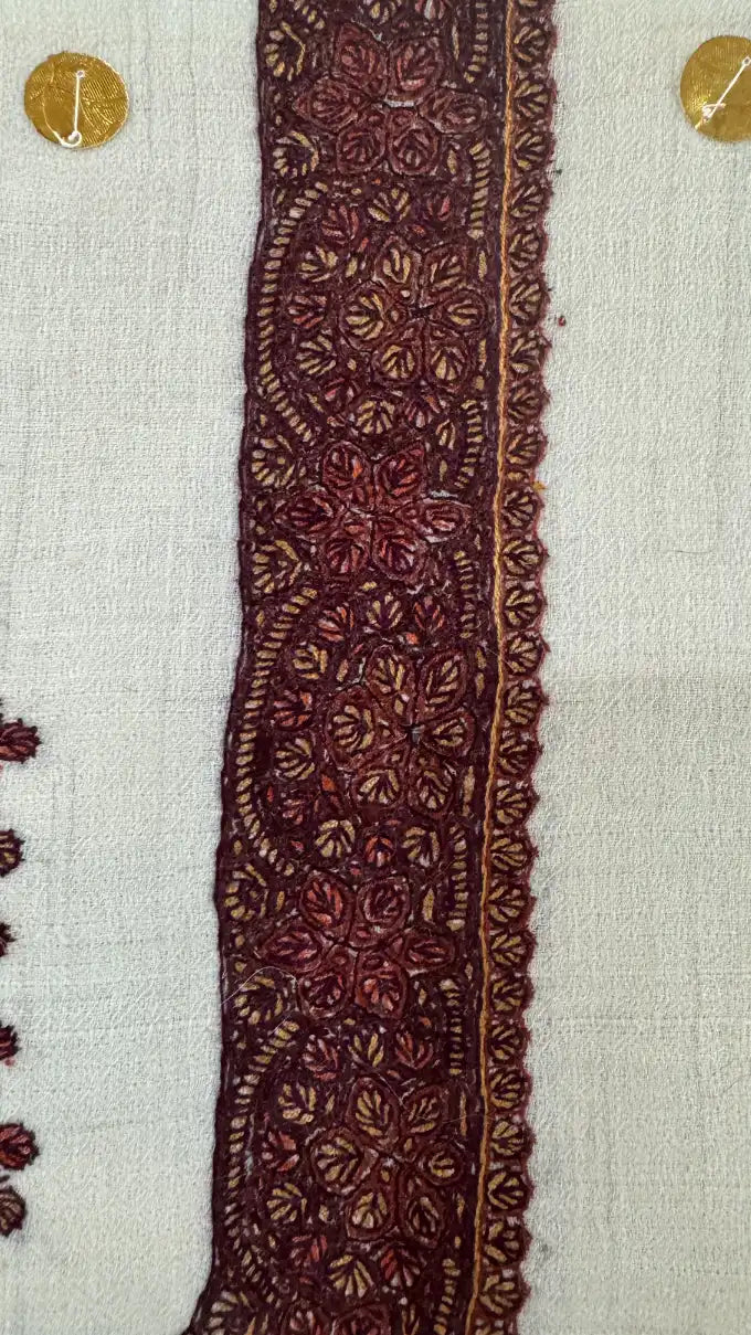 baraqah hand embroided pure pashmina shawl for women 