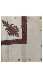 baraqah hand embroided pure pashmina shawl for women 