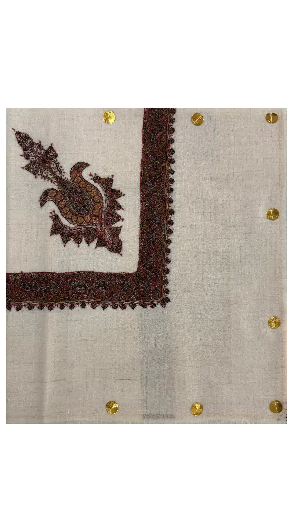 baraqah hand embroided pure pashmina shawl for women 