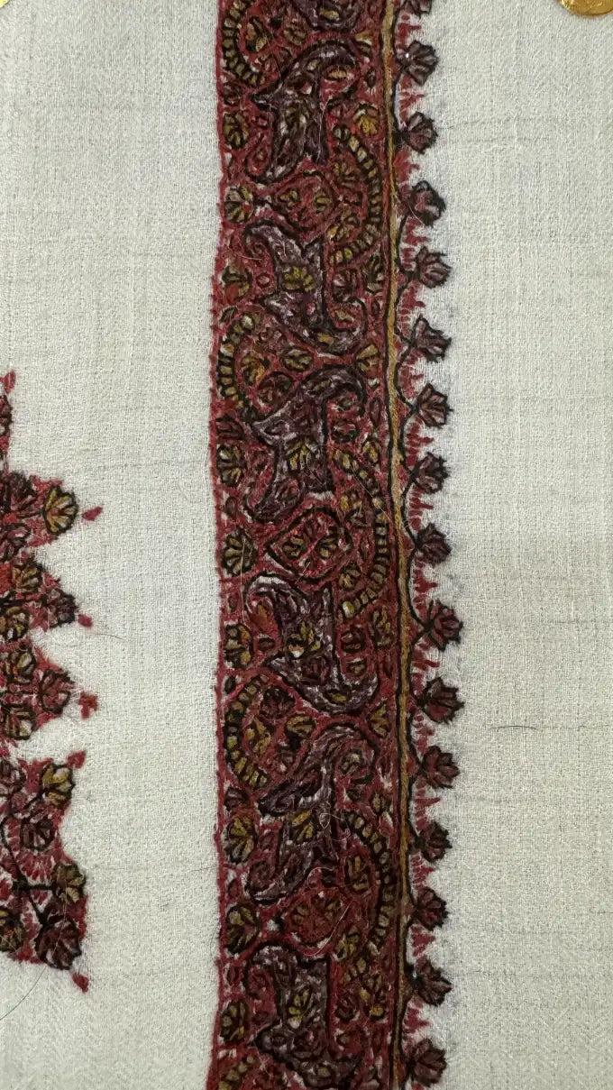 baraqah hand embroided pure pashmina shawl for women 