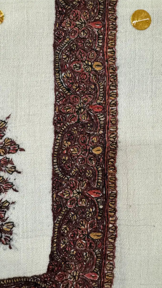 baraqah hand embroided pure pashmina shawl for women 