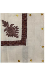 baraqah hand embroided pure pashmina shawl for women 