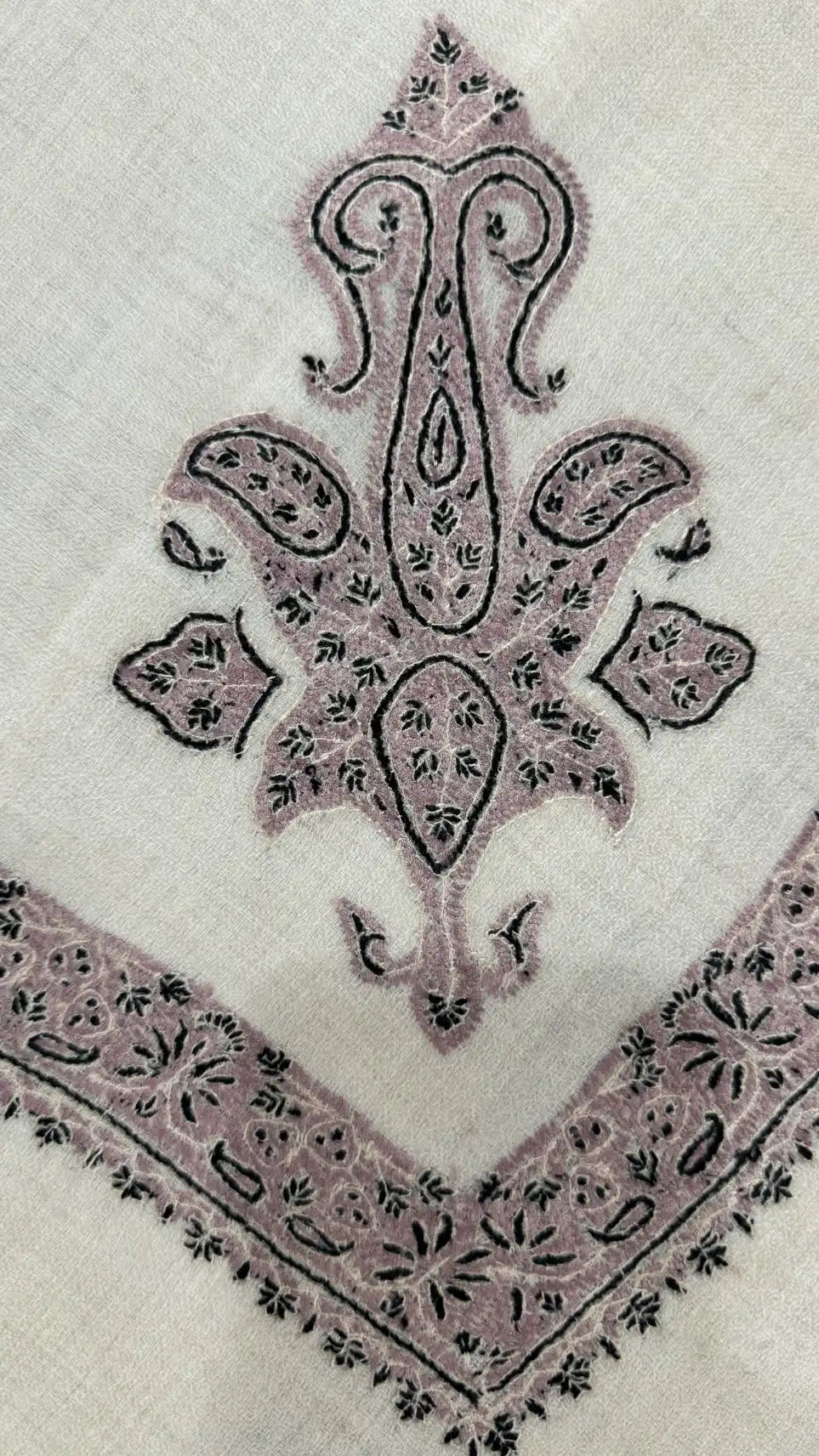Embroidered Rumaal Cashmere Pashmina Hand Embroidered Rumal – Baraqah