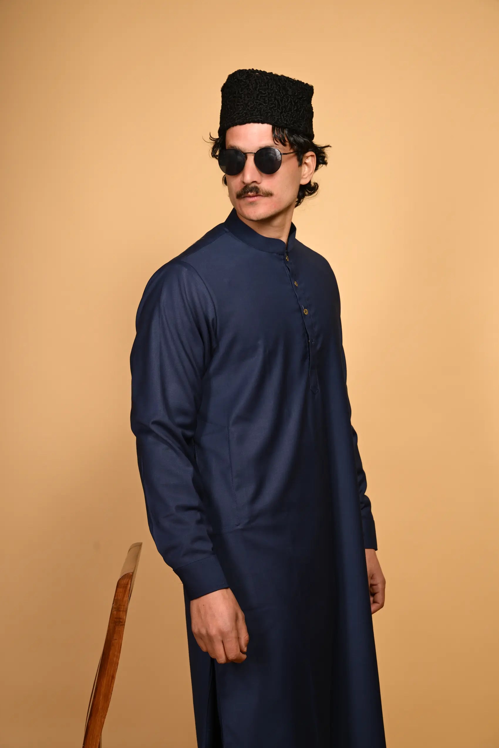 ink blue tamtadu kameez shalwar for men 