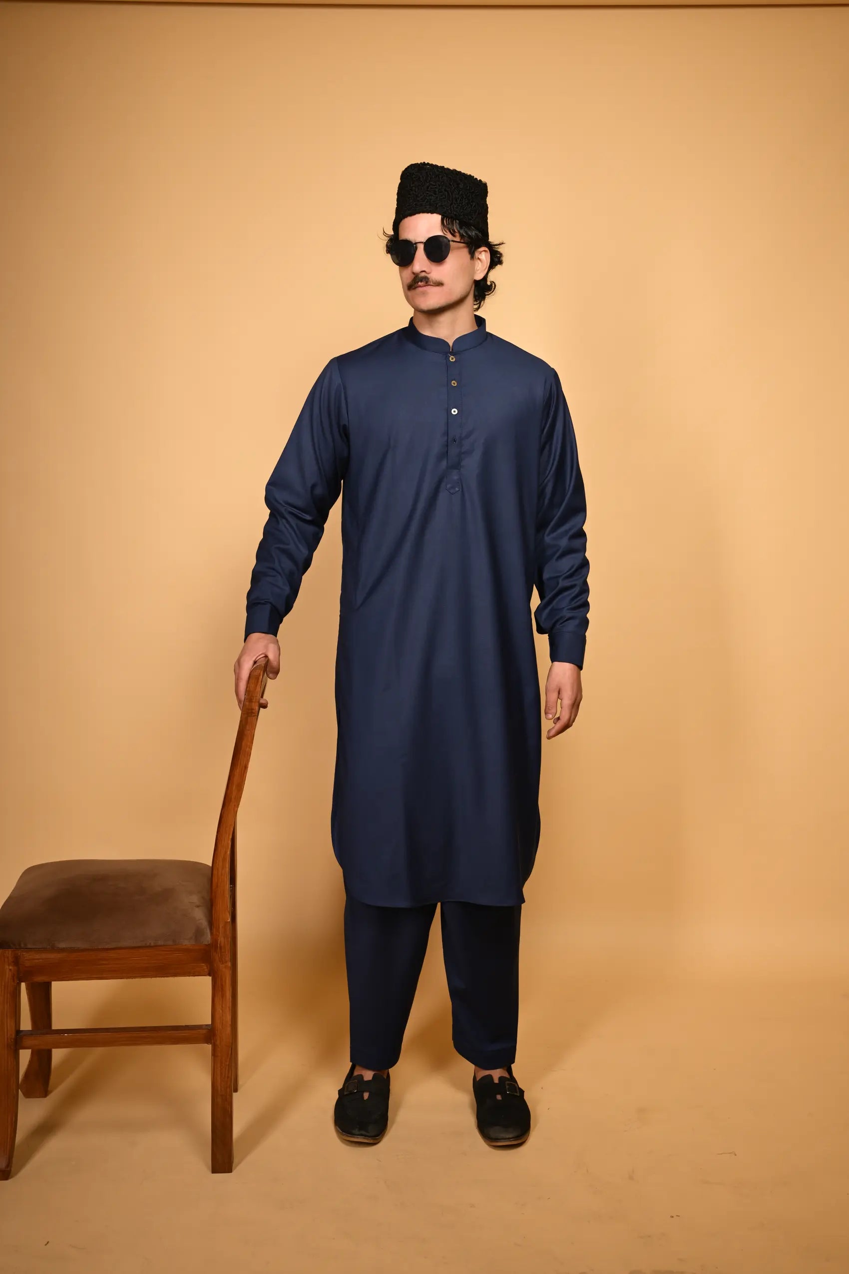 ink blue tamtadu kameez shalwar for men 