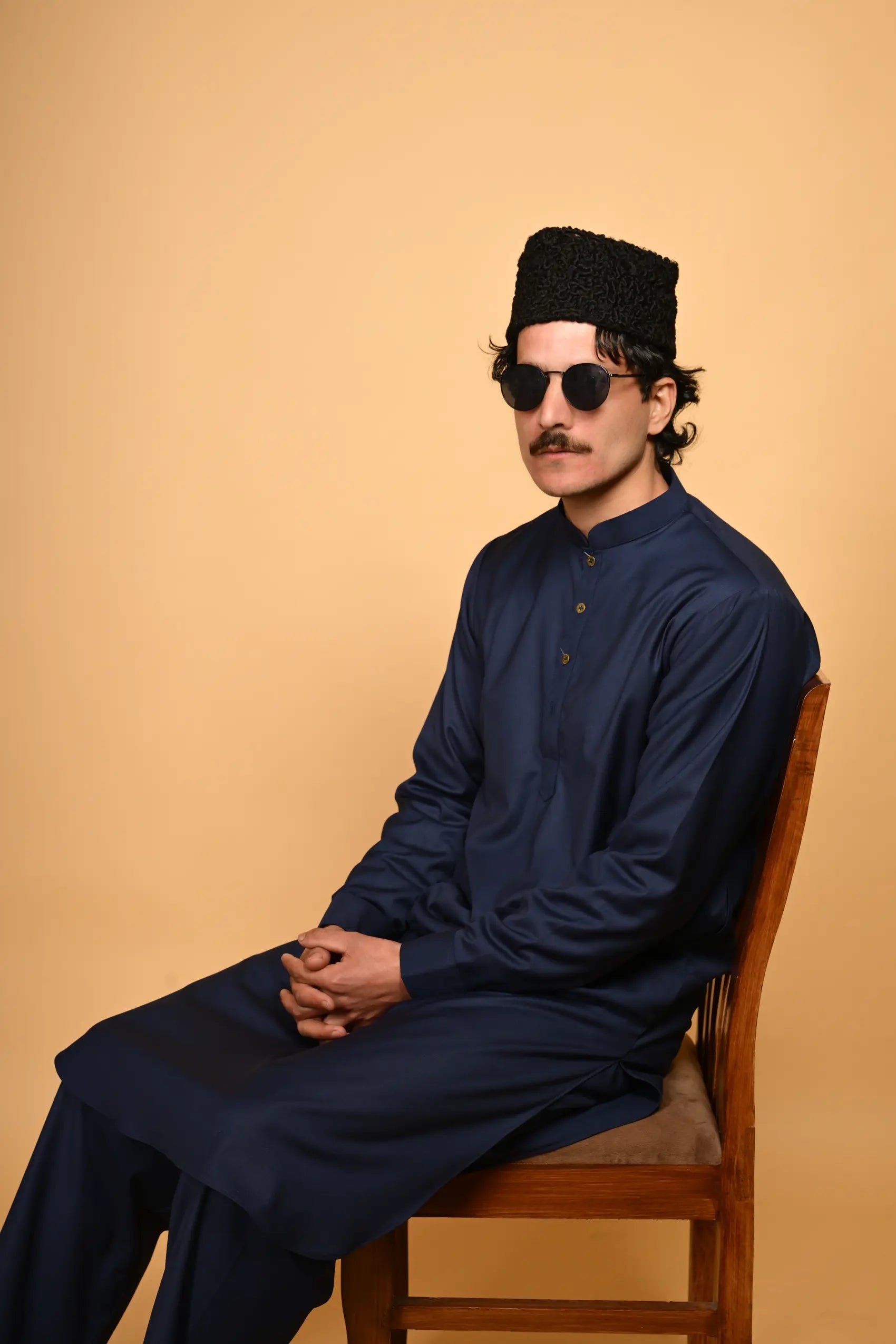 ink blue tamtadu kameez shalwar for men 