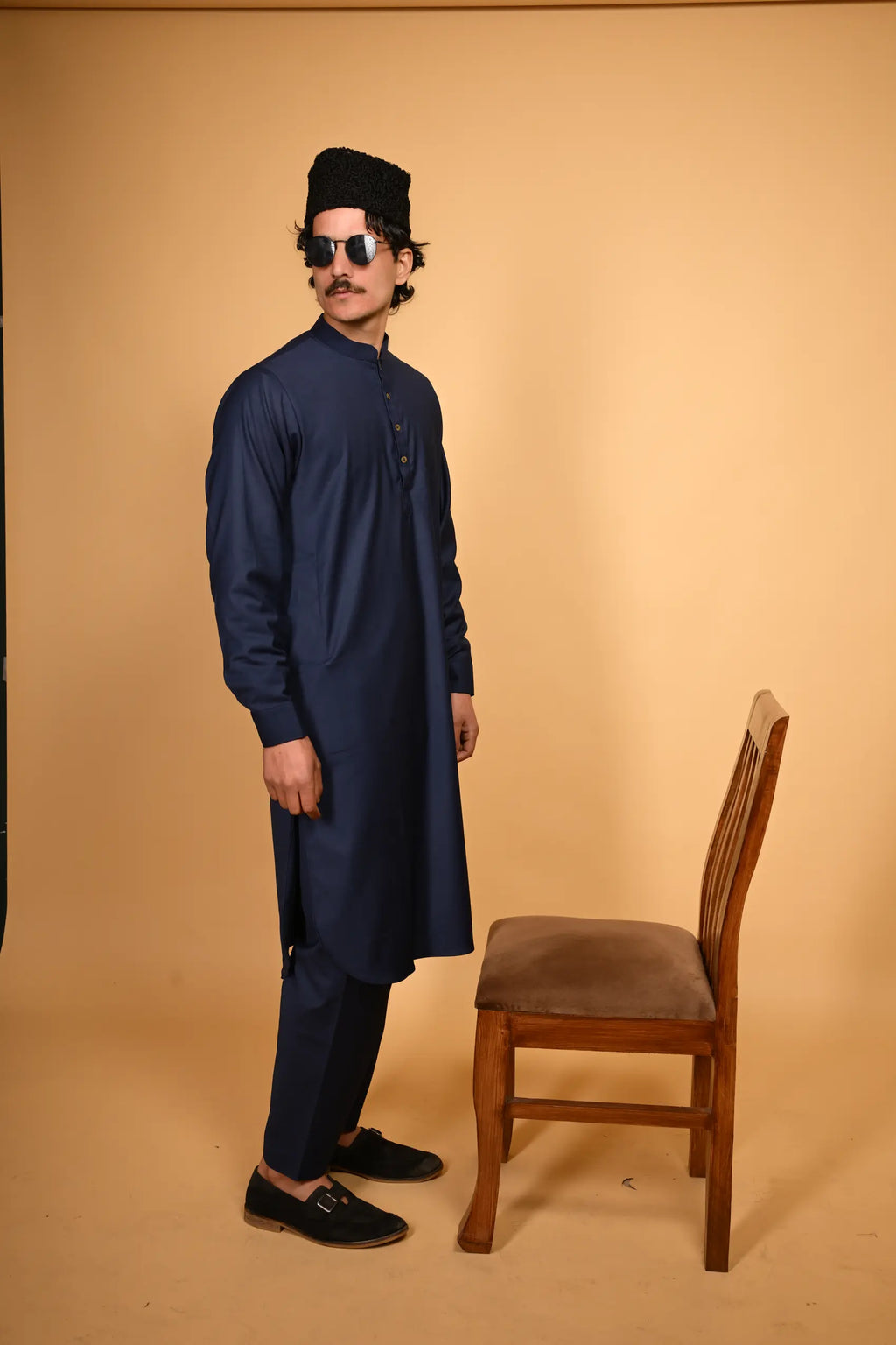 ink blue tamtadu kameez shalwar for men 