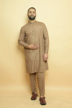 baraqah brown summer kurta pajama for men