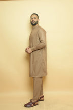 baraqah brown summer kurta pajama for men