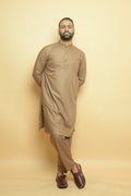 baraqah brown summer kurta pajama for men